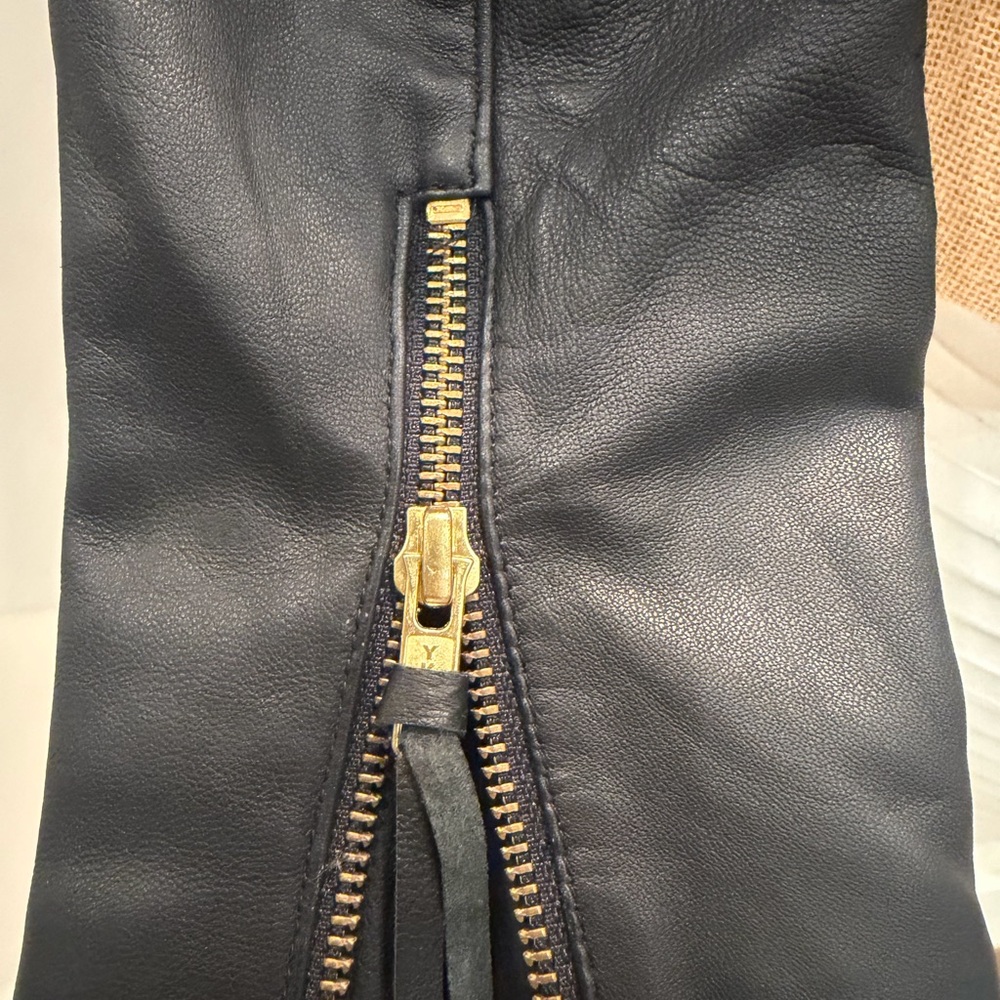 Mango Black Leather Women's Jacket - Picture 5 of 6